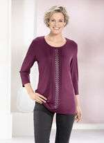 Shirt met bies in 2 kleuren BES