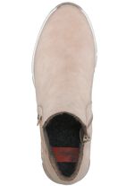 Rieker enkellaarzen gemaakt van zacht nubuck materiaal BEIGE