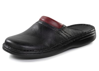 GINO GALANTE, comfortabele herenmuiltjes, breedte H, gemaakt van leer 