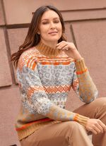 Trui in een uitgebreide patroonmix 