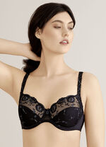 Felina Conturelle beugelbeha met borduurkant ZWART