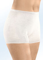 Con-ta-tweepack slips met elastische boorden WOLWIT