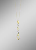 Elegantie in twee kleuren: hanger met synthetische zirkonia 