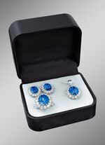 Sieradenset, 4 stuks met witgouden plating 