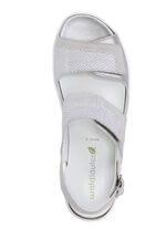 Ranger-sandaal van nappa- en nubuckleer MAT ZILVERGRIJS