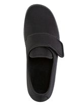 Pantoffels van zacht, elastisch textielmateriaal ZWART