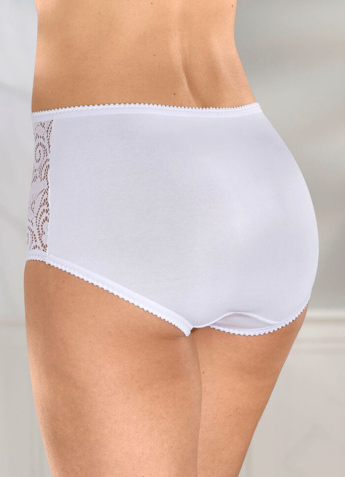 Set van drie slips met elastische kant 