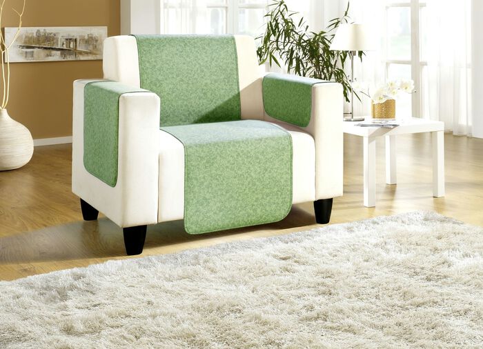 Fauteuil-, bank- en armleuningbeschermers met bandrand GROEN