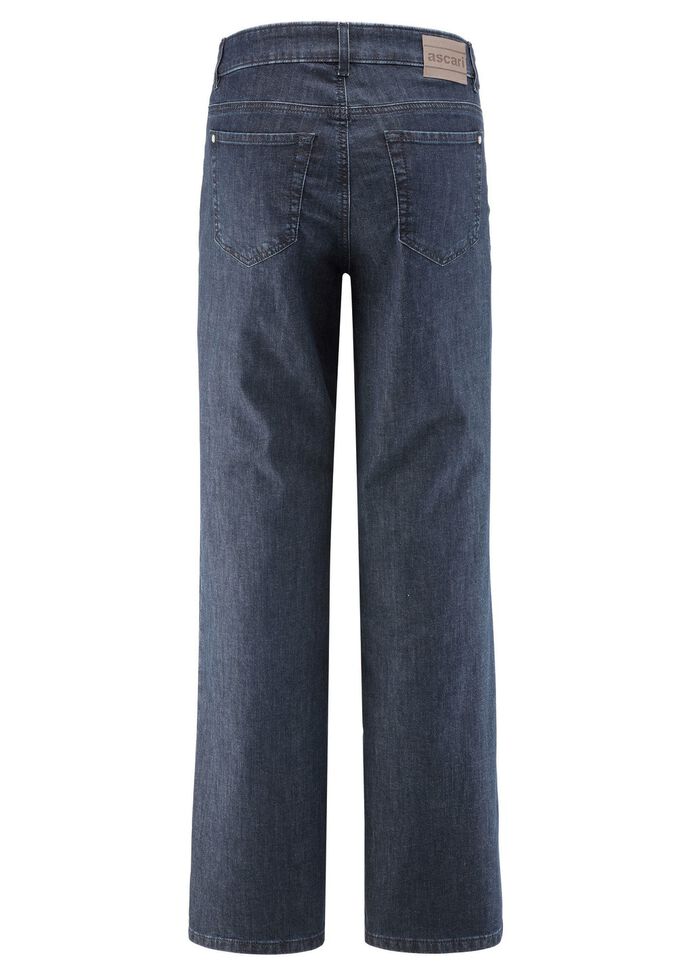 Jeans met modieus wijdere pijpen 