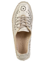 Andrea Conti, zomerse veterschoenen voor dames, breedte G, met uitneembaar voetbed MATTGOLD