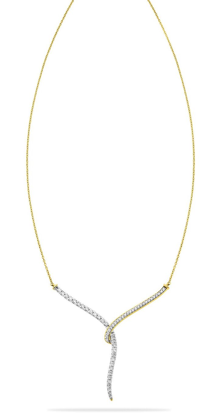 Elegante ketting met 53 diamanten 