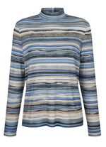 Shirt met korte rits 