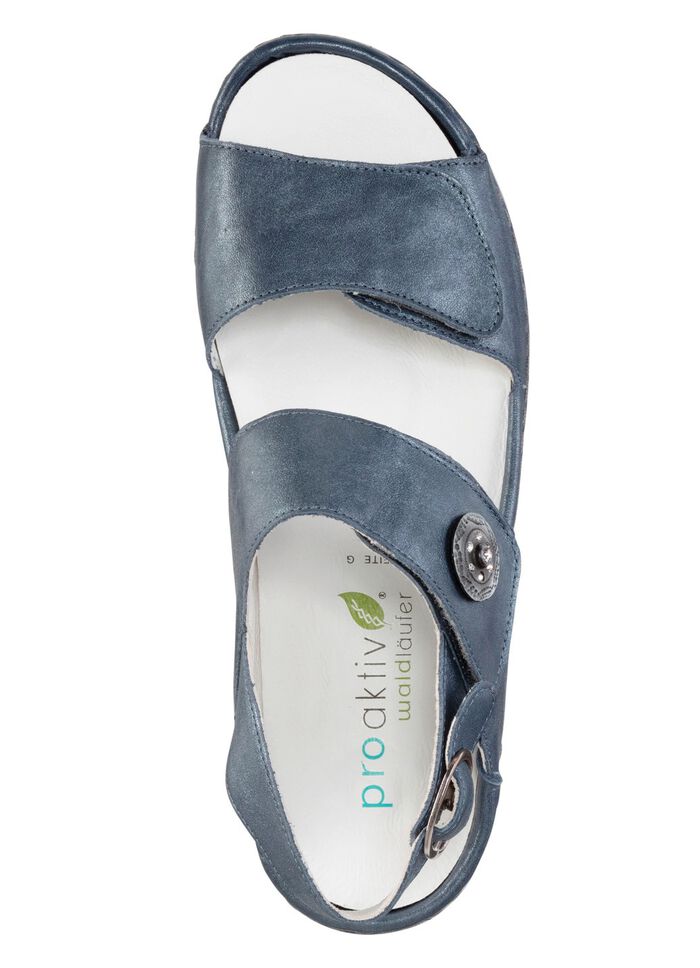 Waldl&auml;ufer sandaal met metalen versiering met glittersteentjes 