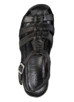 Gemini sandaal met bandjes van zacht rundnappaleer ZWART