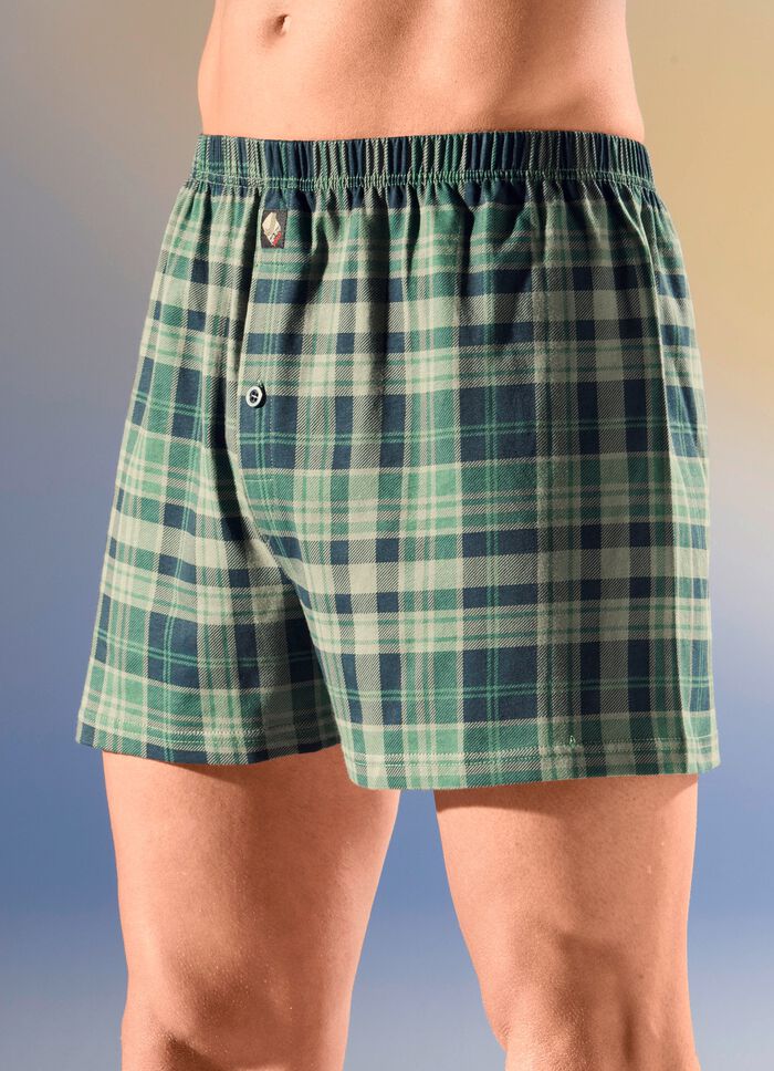 Set van vier boxershorts met elastische tailleband 