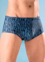 Zwembroek met hoge slipvorm en zakje met ritssluiting 