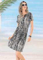 Laurina-jurk met schitterend gekleurd printdessin 