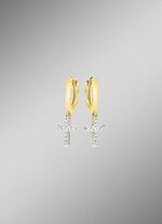 Chique creolen met 2 diamanten 