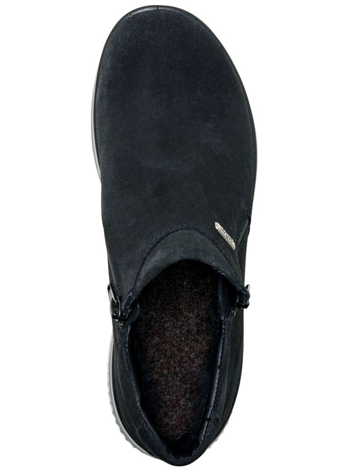 Ademende dameslaarzen, winterschoenen, breedte K, met rits ZWART