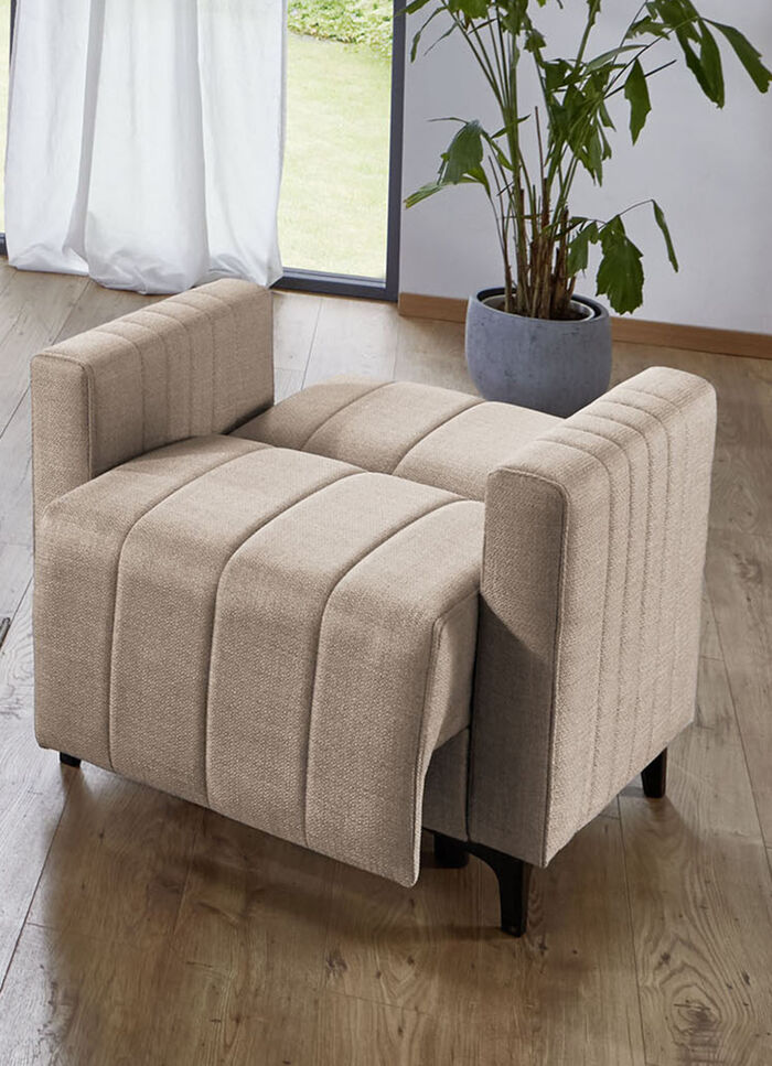 Vrijstaande gestoffeerde meubels met bedfunctie BEIGE