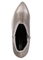 Andrea Conti, trendy dames enkellaarsjes, met rits ANTIEK ZILVER