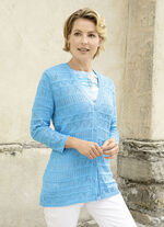Vest met een mix van patronen TURQUOISE
