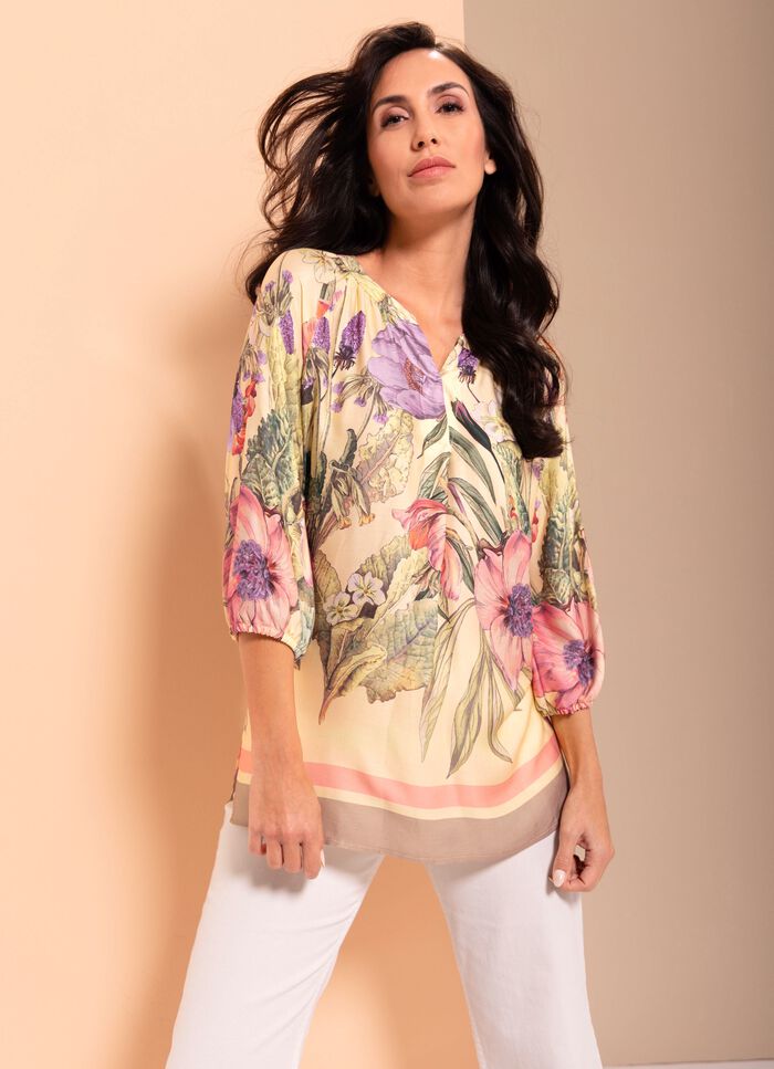 Blouse met opstaande kraag 