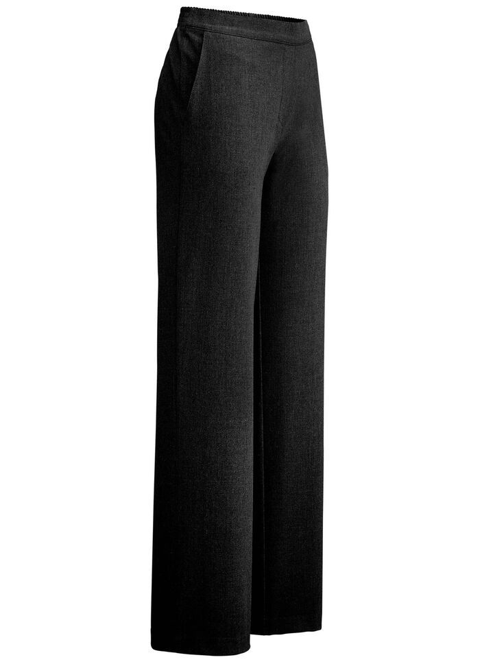 Broek in een modieuze wijdte ZWART