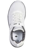 Sneakers gemaakt van textielmateriaal met een effectief patroon WIT