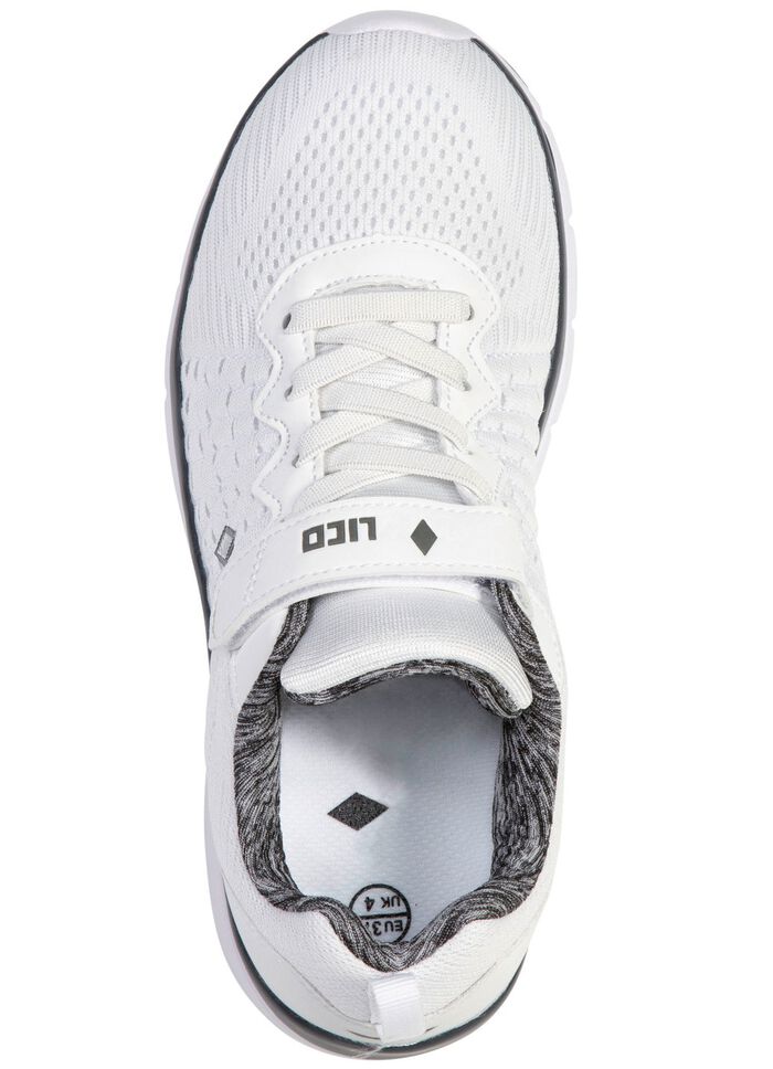 Sneakers gemaakt van textielmateriaal met een effectief patroon WIT