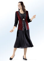 Rok met plissévouwen ZWART