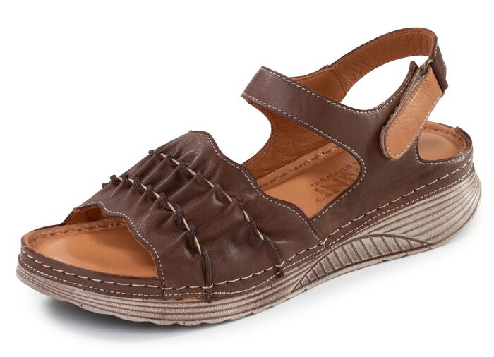 Gemini, lichte damessandalen, breedte G, gemaakt van leer 