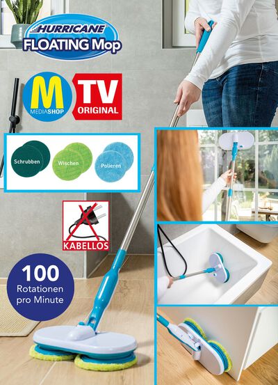 Hurricane Floating Mop draadloze roterende mop 