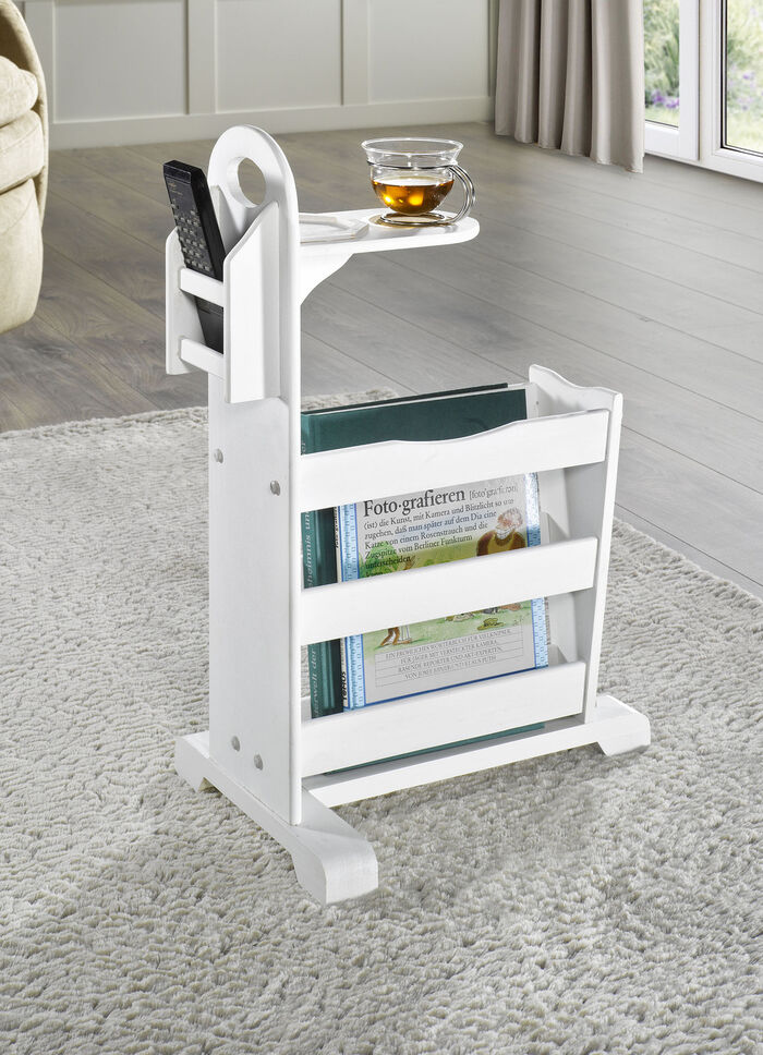 Bijzettafel gemaakt van massief grenenhout WIT