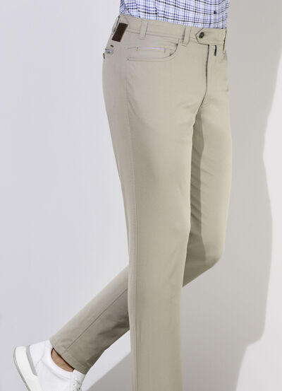 "Br&uuml;hl" broek met tailleband in 3 kleuren 