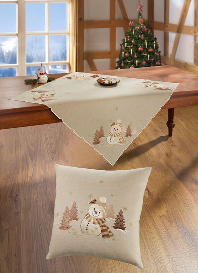 Geborduurde tafel- en interieurdecoratie 