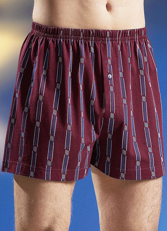 Set van vier boxershorts, met bont dessin 