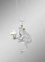 Kettinghanger met zoetwater-cultivéparel en zirkonia 