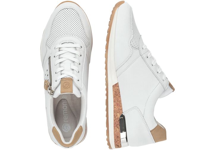 Remonte sneakers met decoratieve perforaties eronder 