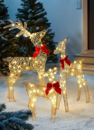 Rendierfamilie, set van 3 