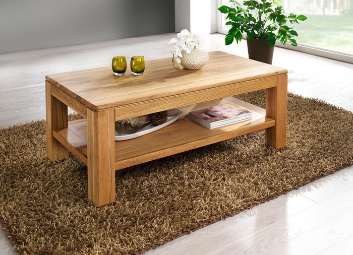 Massief houten salontafel 