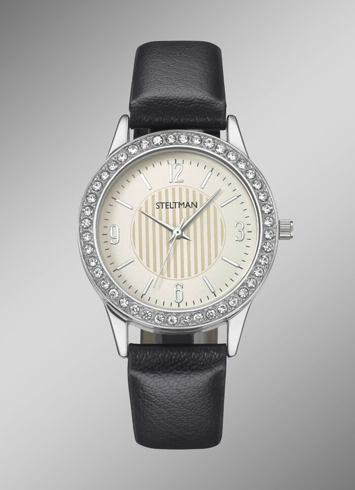 Quartz dameshorloge met 3 verwisselbare bezels 