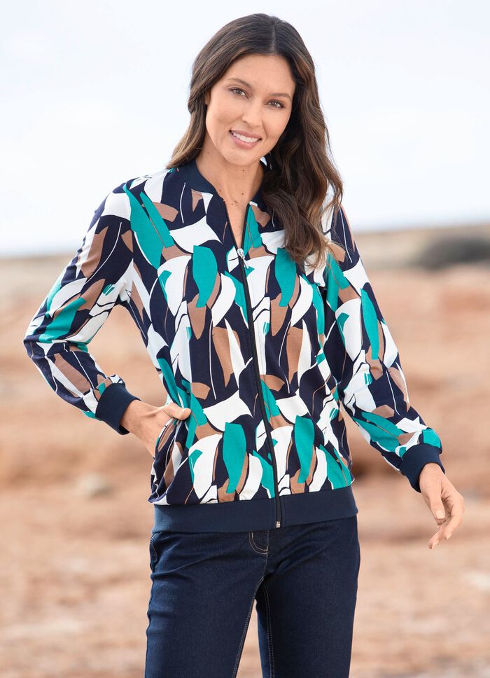 Overhemdjas met volledige ritssluiting 