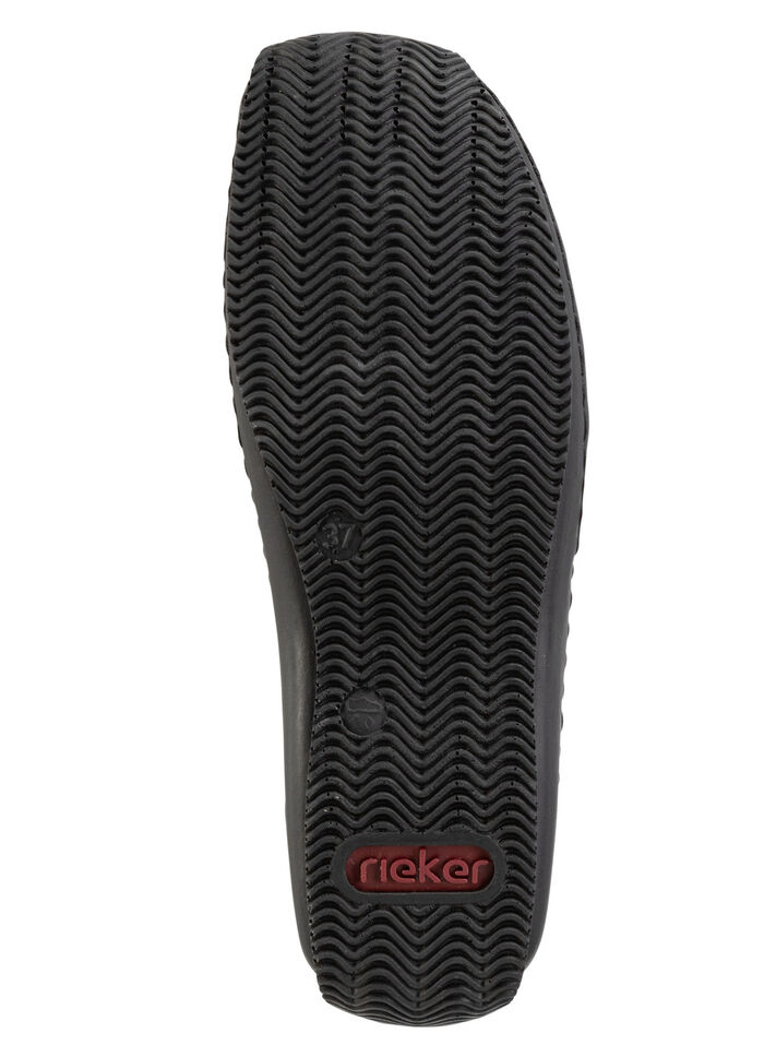 Rieker, klassieke damespantoffels, met rits ZWART