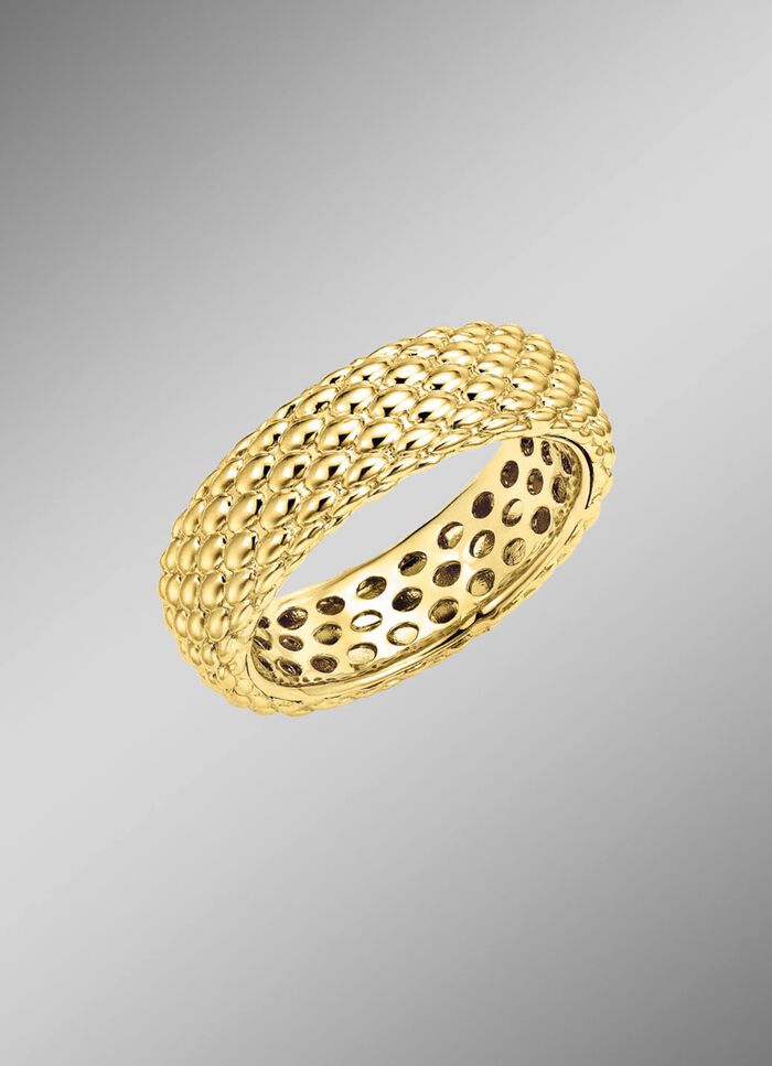 Exquise gouden elegantie: damesring met beitelen 