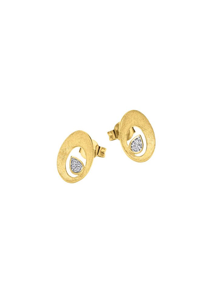 Schitterende glans: oorbellen met 8 diamanten 