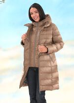 Korte donsjas met ritssluiting 