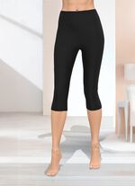 Capri-leggings in pull-on-stijl ZWART
