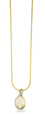 Hanger met echte opaal en diamanten 