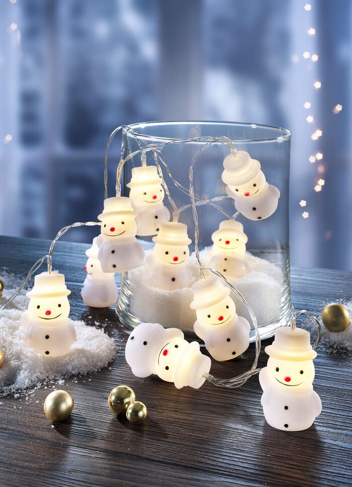 Sneeuwpop-lichtjes op batterijen 